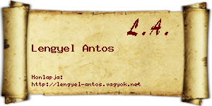 Lengyel Antos névjegykártya